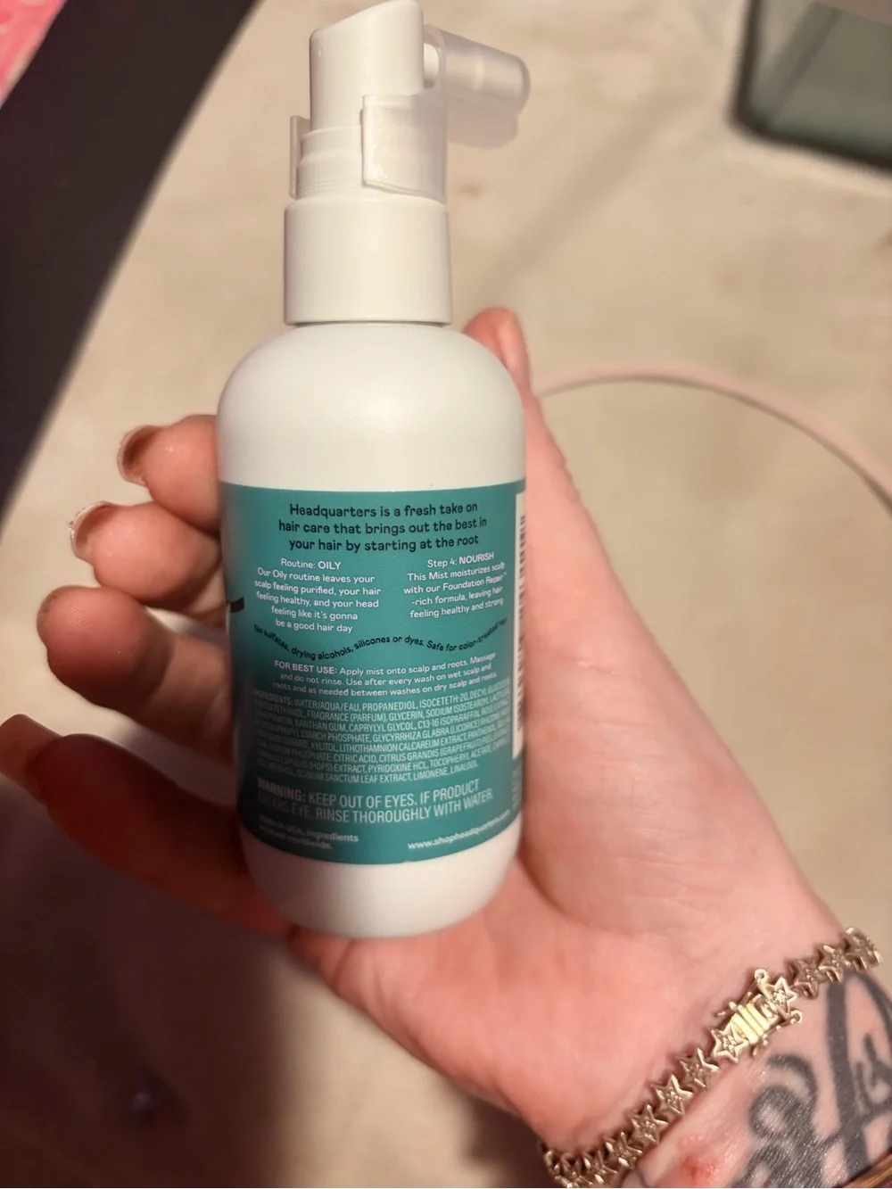 Headquarters Nourishing Mist for Oily Roots & Scalp & Free Beauty Gift Bag🎁